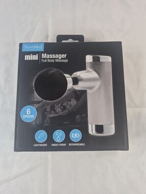 NuvoMed Mini Massager Full Body Massage Gun 6 Speeds Rechargeable Lightweight